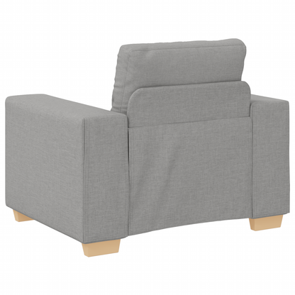 Set di divani con cuscino con cuscino 3 pcs Grigio Tessuto