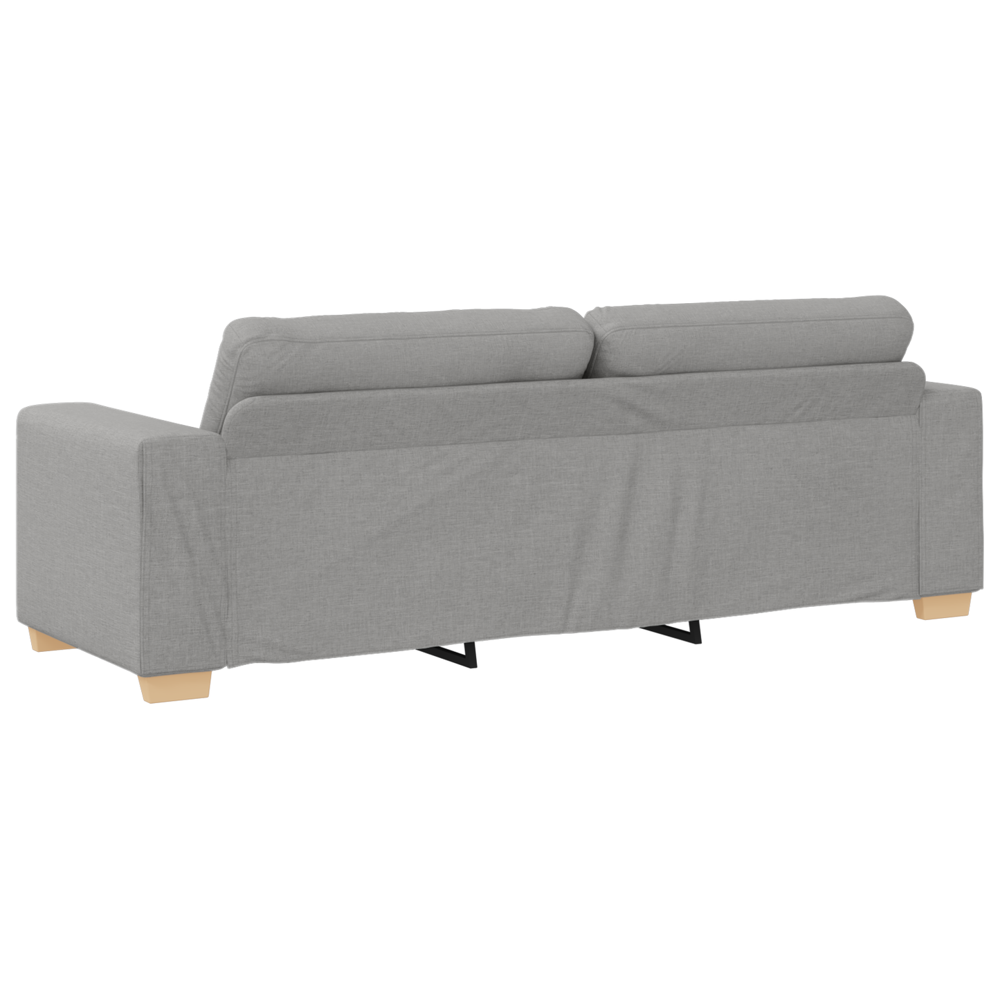 Set di divani con cuscino con cuscino 3 pcs Grigio Tessuto