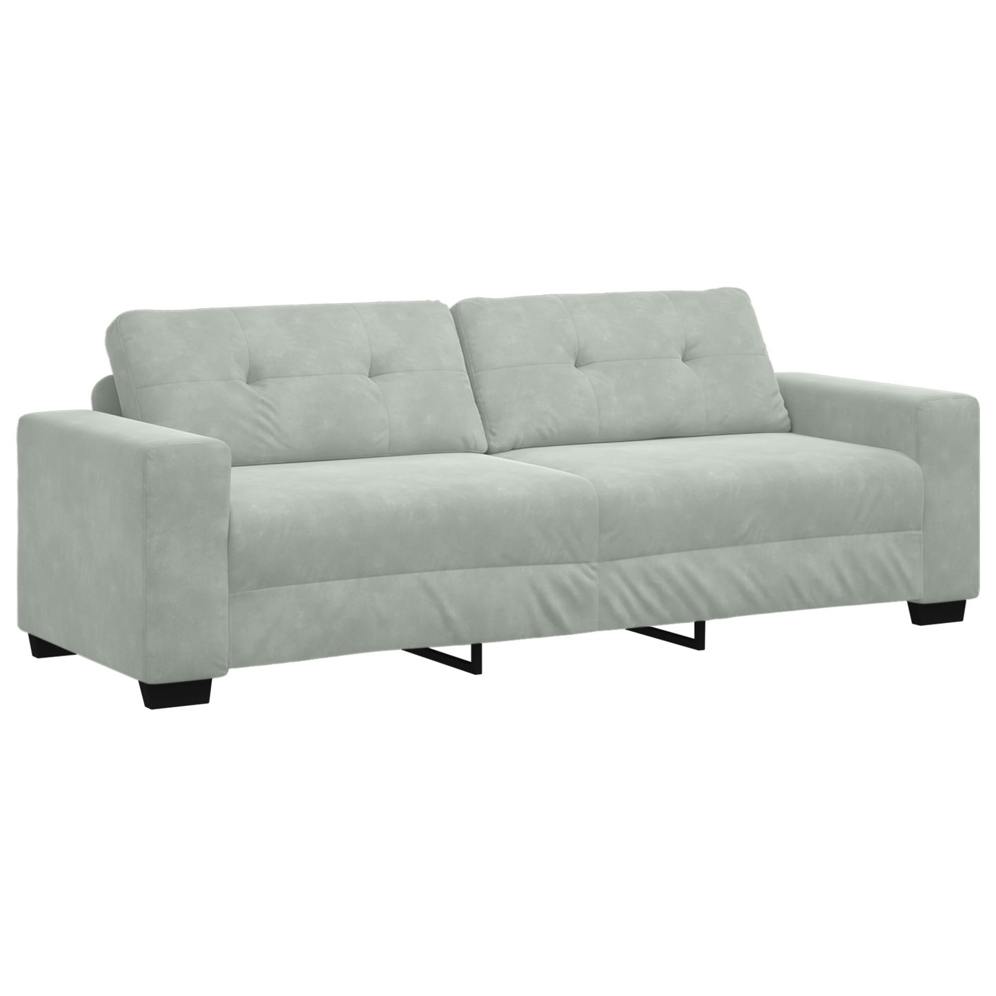 Set di divani con cuscino 3 pcs Grigio 221 x 78 x 80 cm Velluto