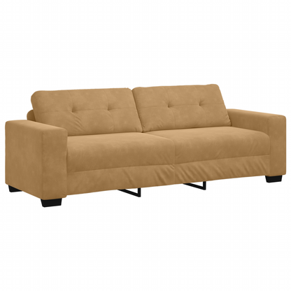 Set di divani 3 pcs Marrone 221 x 78 x 80 cm Velluto