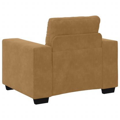 Set di divani 3 pcs Marrone 221 x 78 x 80 cm Velluto