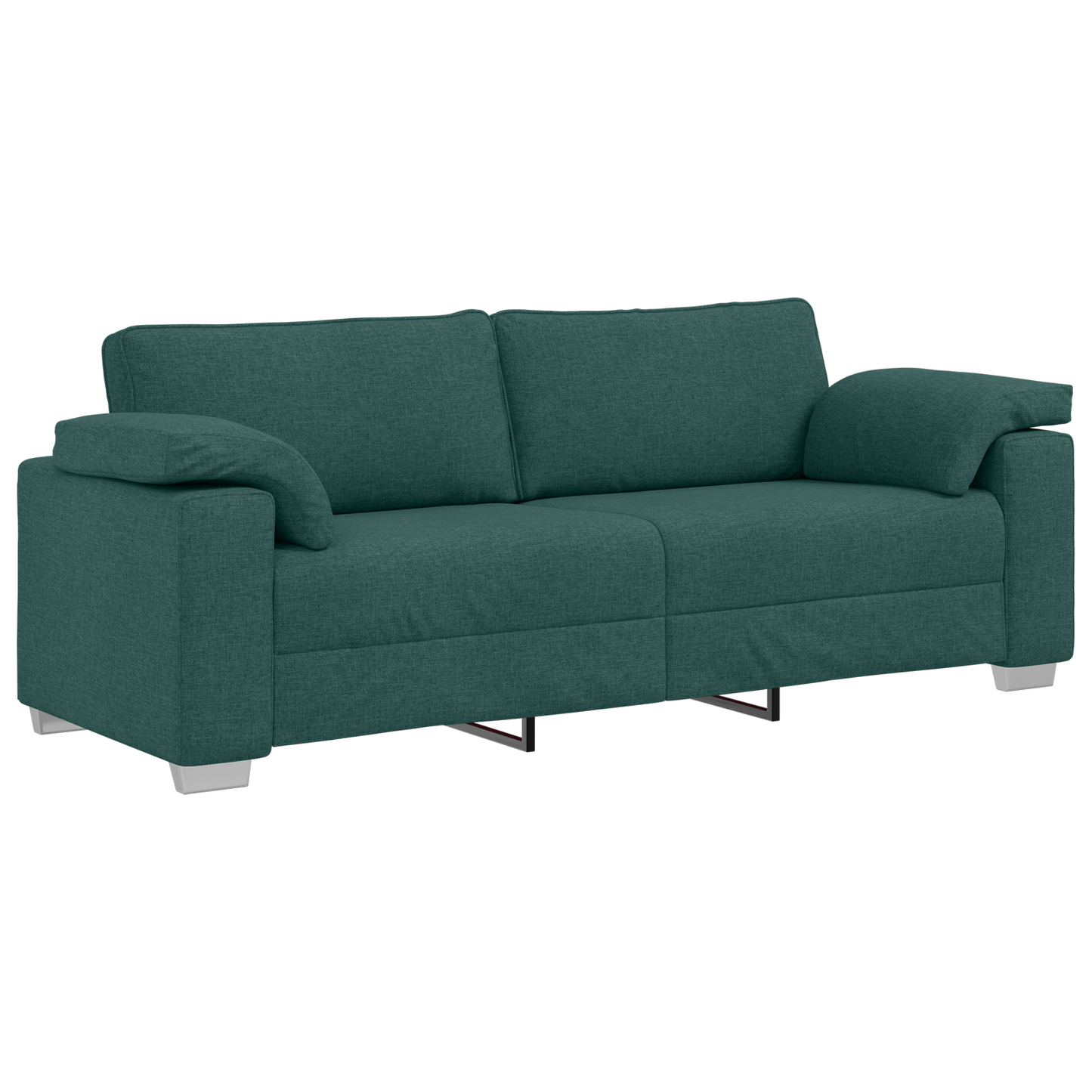 Set di divani 3 pcs Verde Scuro 219 x 77 x 82 cm Tessuto