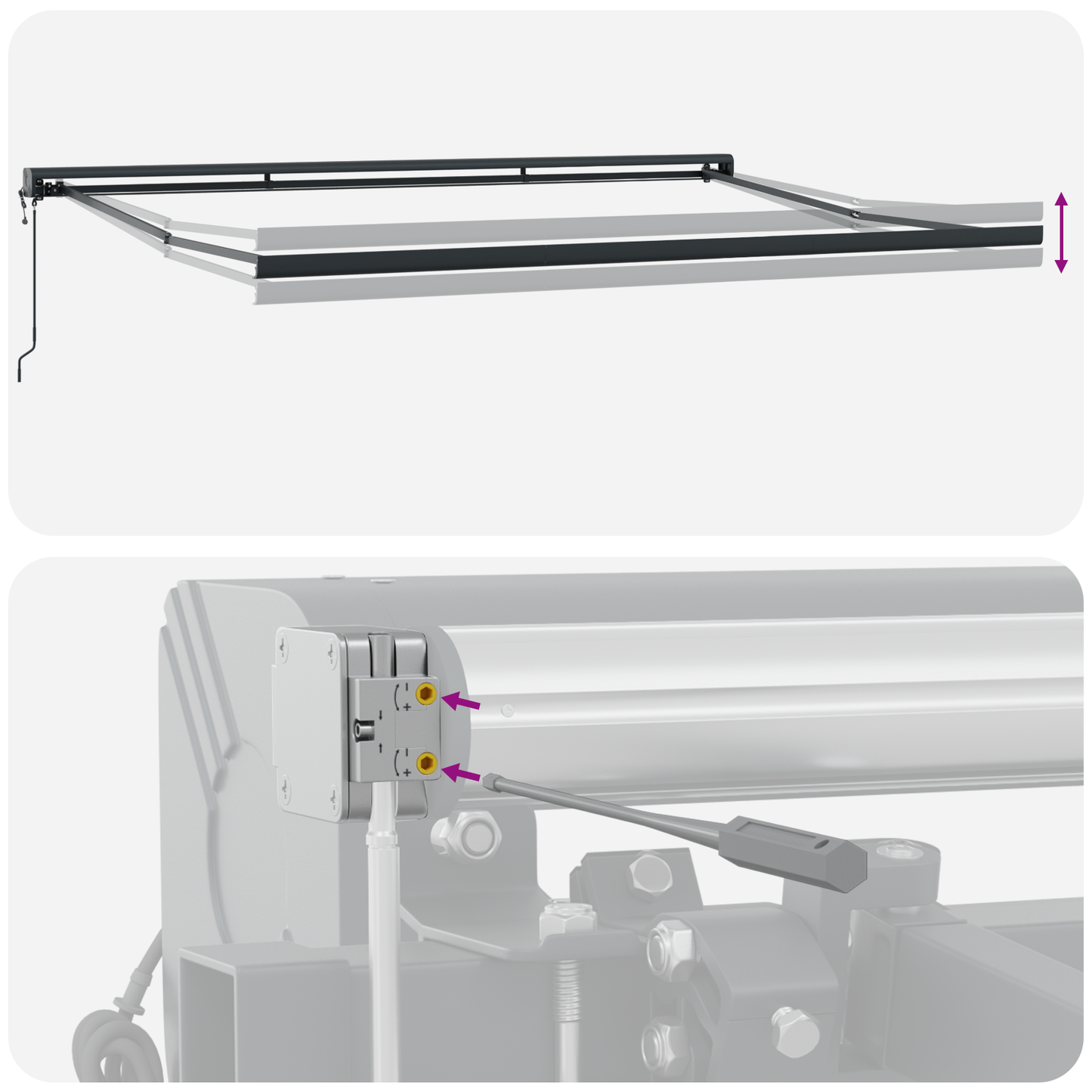 Tenda Retrattile giallo e arancione 400 ×350 cm Tessuto