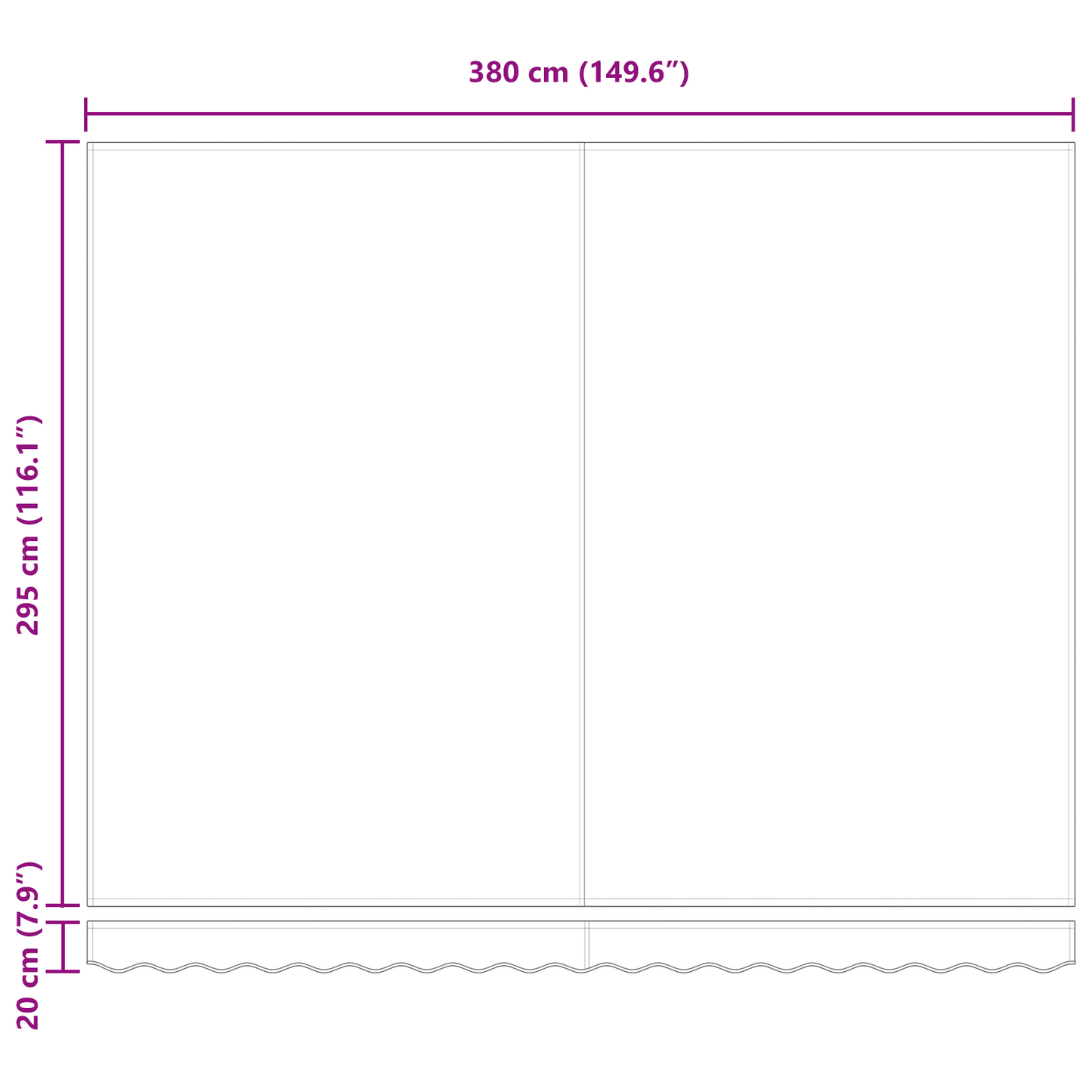 Tenda Retrattile giallo e arancione 400 ×350 cm Tessuto