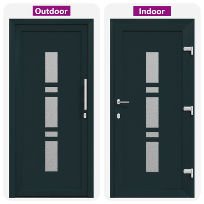 Porta d'ingresso Antracite PVC