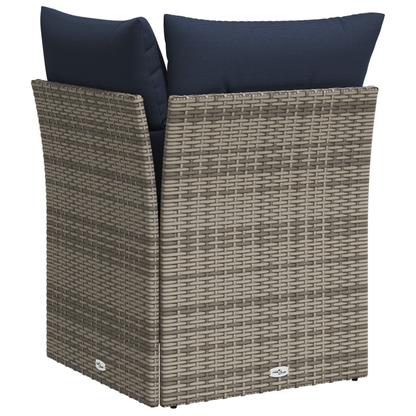 Divano da giardino Grigio 62 x 62 x 69 cm polyrattan