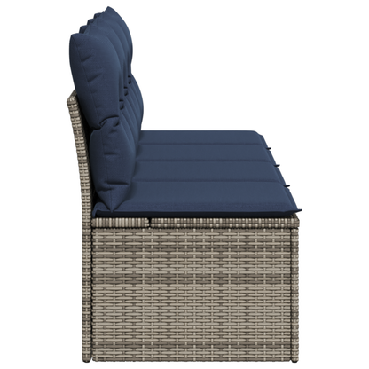 | Divano da giardino | Grigio 227 x 62 x 69 cm polyrattan