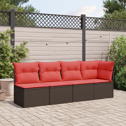 | Divano da giardino | Marrone 227 x 62 x 69 cm polyrattan