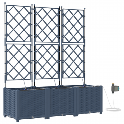Vasi da giardino Grigio 120 x 40 x 142 cm Acciaio