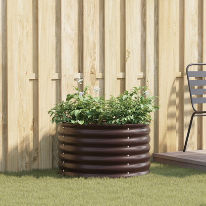 Letto rialzato da giardino Marrone 80 x 80 x 44 cm Acciaio