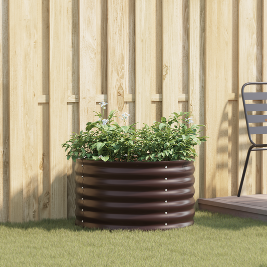 Letto rialzato da giardino Marrone 80 x 80 x 44 cm Acciaio
