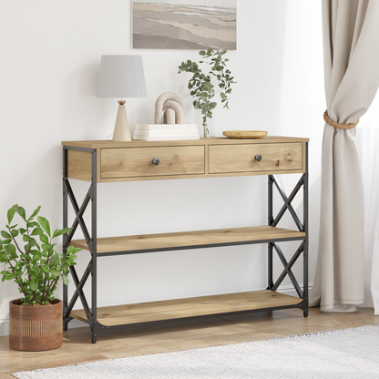 Tavolo Consolle rovere artigianale 100 x 28 x 75 cm | homemem39