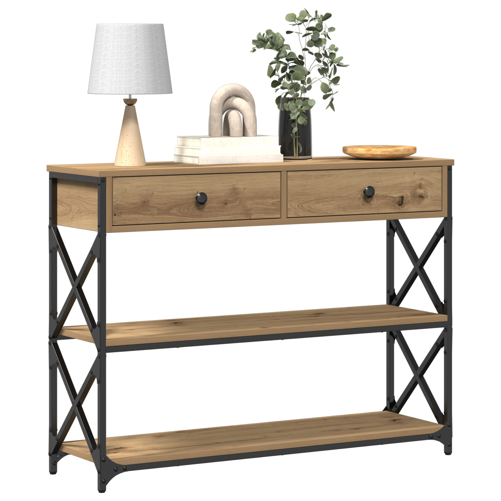 Tavolo Consolle rovere artigianale 100 x 28 x 75 cm | homemem39