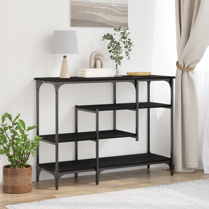 Tavolo Console con lo scaffale Rovere nero 100 x 35 x 75 cm | homemem39