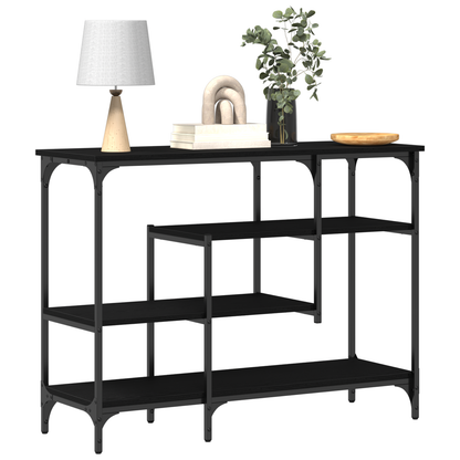 Tavolo Console con lo scaffale Rovere nero 100 x 35 x 75 cm | homemem39