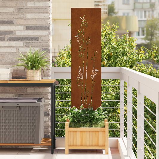 Pannello Decorativo da Giardino Altro Ruggine 32 x 140 cm