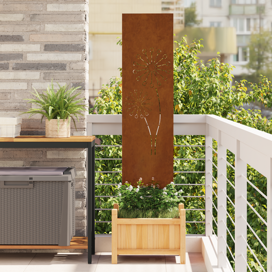 Pannello Decorativo da Giardino Altro Ruggine 32 x 140 cm
