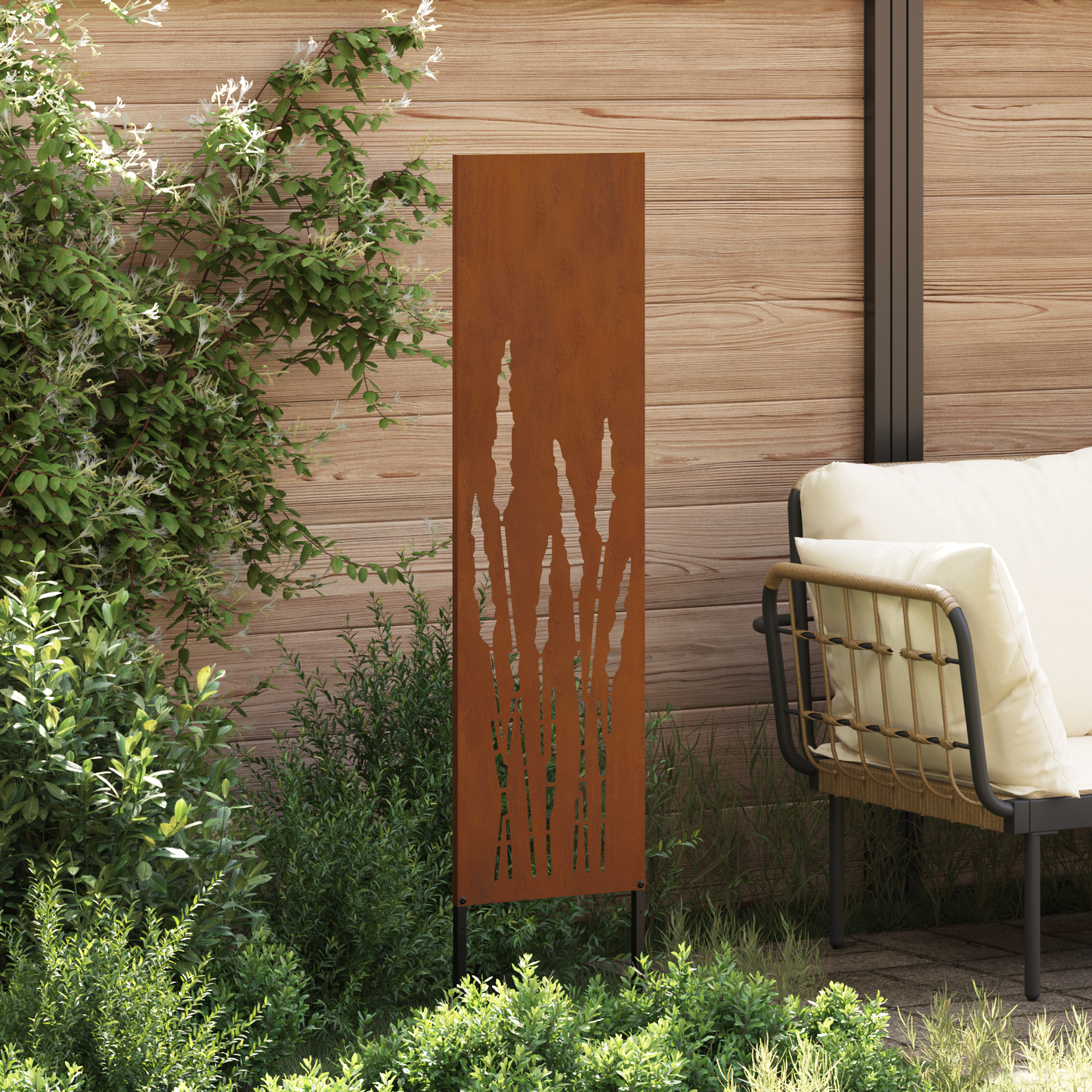 Pannello Decorativo da Giardino Altro Ruggine 32 x 140 cm