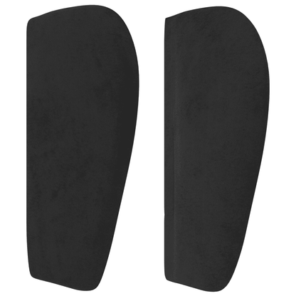 Giroletto a Molle con Materasso Nero 140x190 cm in Velluto