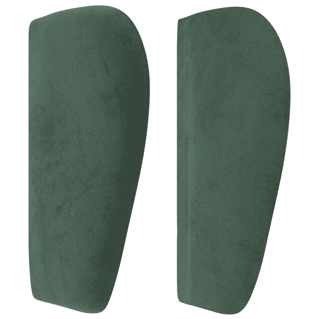 Giroletto a Molle con Materasso Verde Scuro 80x200 cm Velluto
