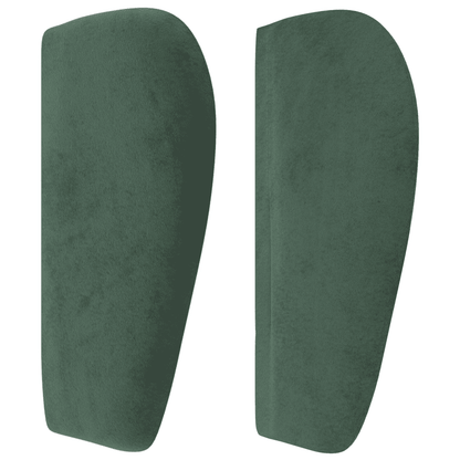 Giroletto a Molle con Materasso Verde Scuro 200x200 cm Velluto