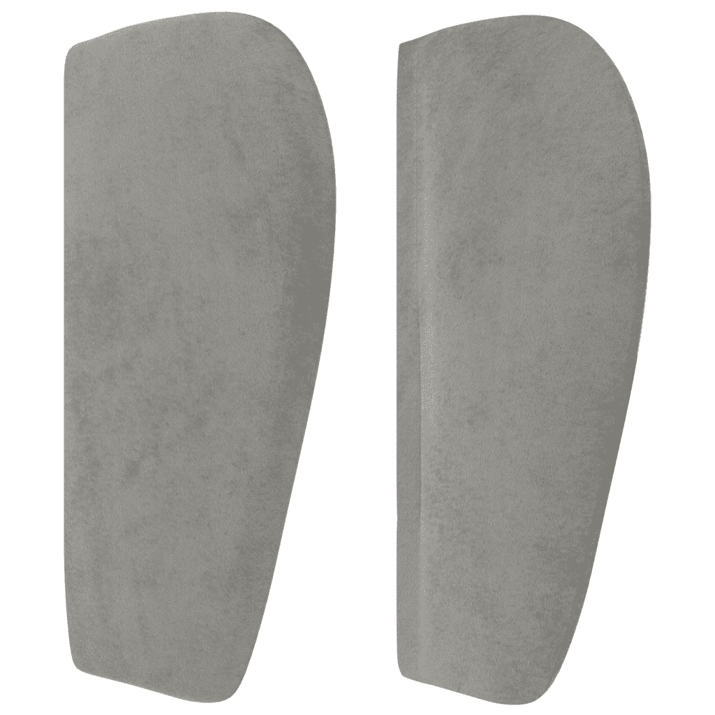 Giroletto a Molle con Materasso Grigio Chiaro 180x200cm Velluto