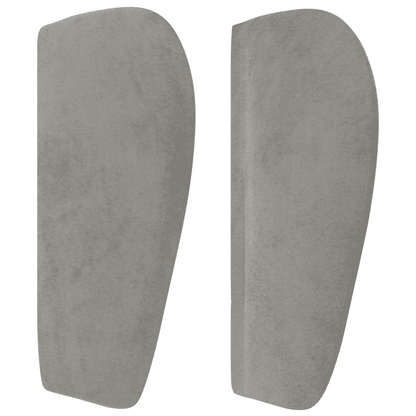 Giroletto a Molle con Materasso Grigio Chiaro 160x200cm Velluto