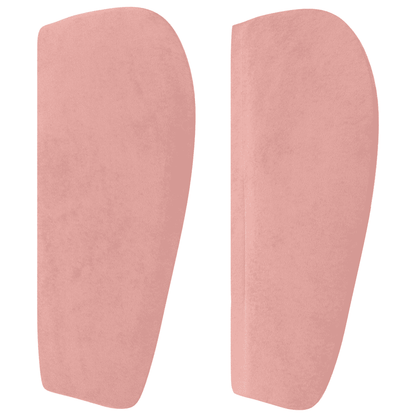 Giroletto a Molle con Materasso Rosa 200x200 cm in Velluto