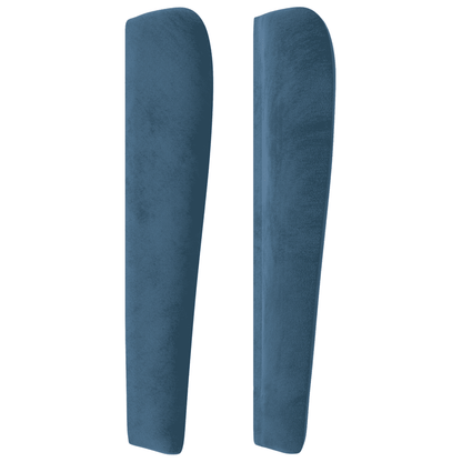 Giroletto a Molle con Materasso Blu Scuro 100x200 cm in Velluto