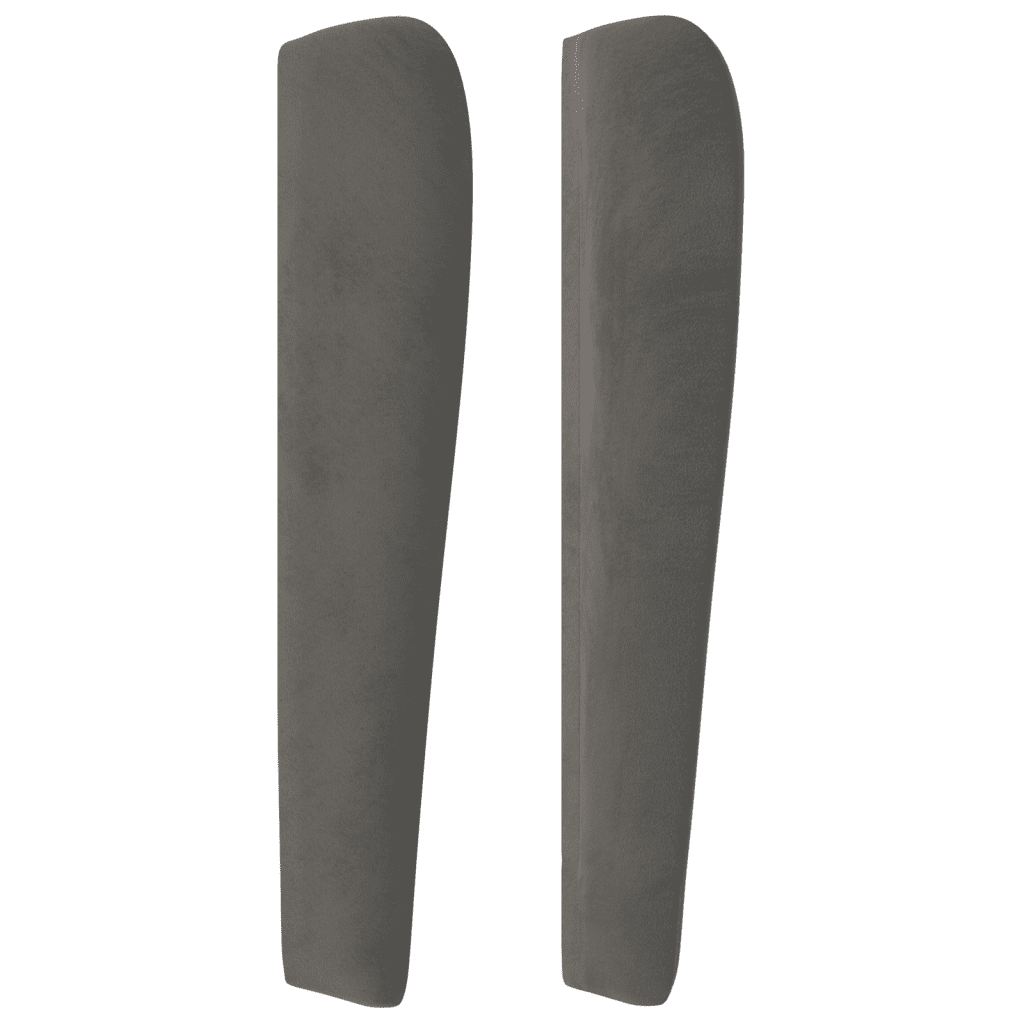 Giroletto a Molle con Materasso Grigio Scuro 180x200 cm Velluto