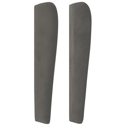 Giroletto a Molle con Materasso Grigio Scuro 160x200 cm Velluto