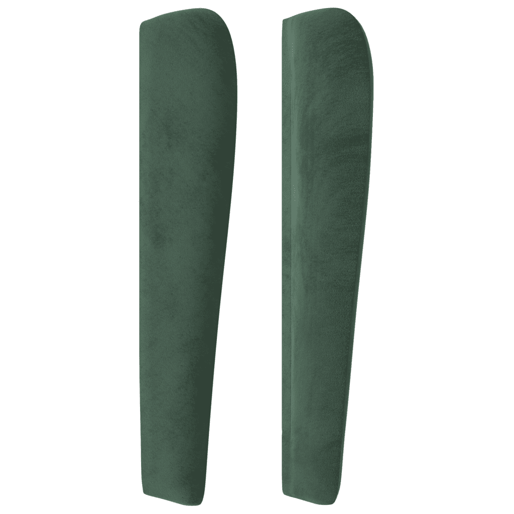 Giroletto a Molle con Materasso Verde Scuro 90x200 cm Velluto