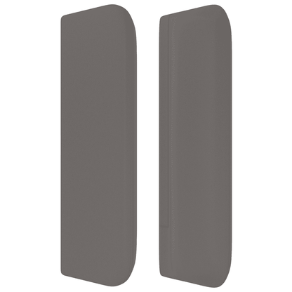 Giroletto a Molle con Materasso Grigio 160x200 cm in Similpelle