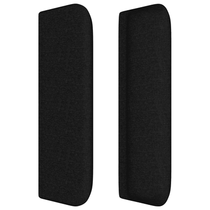 Giroletto a Molle con Materasso Nero 160x200 cm in Tessuto