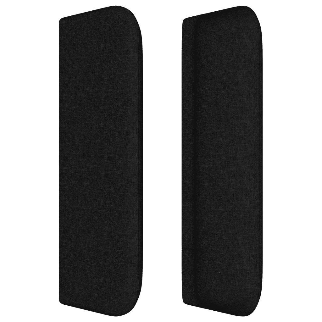 Giroletto a Molle con Materasso Nero 200x200 cm in Tessuto