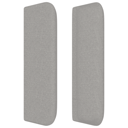 Giroletto a Molle con Materasso Grigio Chiaro 140x190cm Tessuto