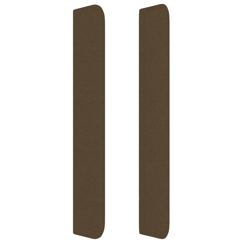 Giroletto a Molle con Materasso Marrone Scuro 140x200cm Tessuto