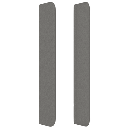 Giroletto a Molle con Materasso Grigio Scuro 140x190 cm Tessuto