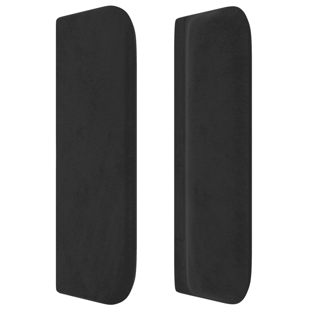 Giroletto a Molle con Materasso Nero 100x200 cm in Velluto