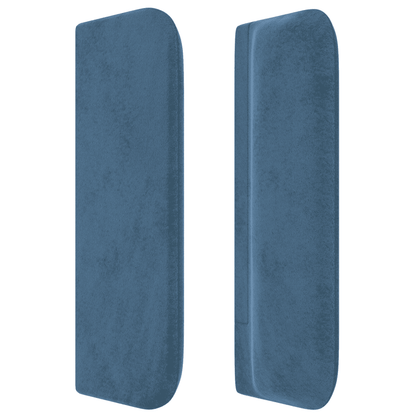 Giroletto a Molle con Materasso Blu Scuro 160x200 cm in Velluto