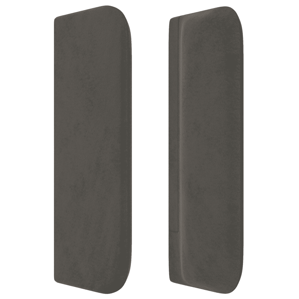 Giroletto a Molle con Materasso Grigio Scuro 80x200 cm Velluto
