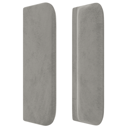 Giroletto a Molle con Materasso Grigio Chiaro 200x200cm Velluto
