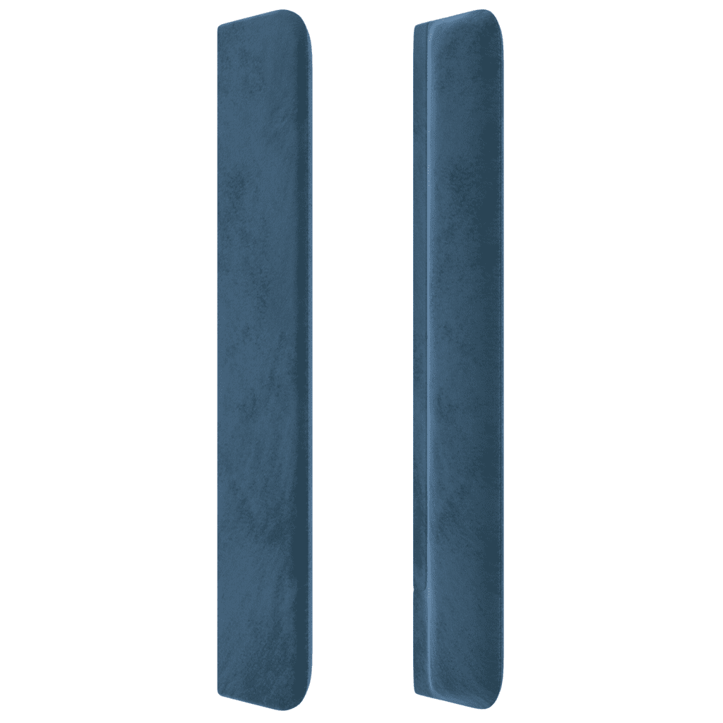 Giroletto a Molle con Materasso Blu Scuro 100x200 cm in Velluto