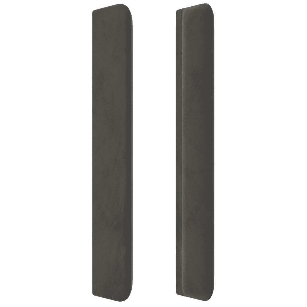 Giroletto a Molle con Materasso Grigio Scuro 100x200 cm Velluto