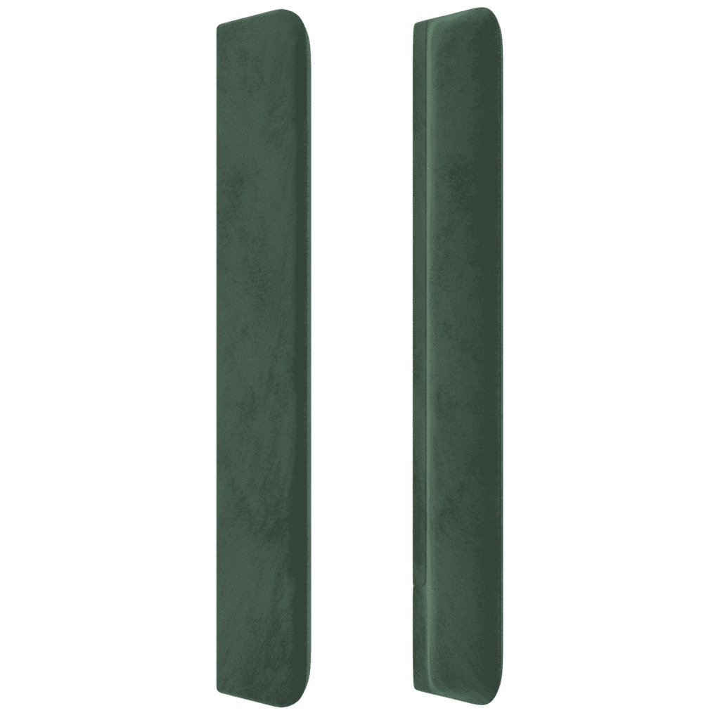 Giroletto a Molle con Materasso Verde Scuro 80x200 cm Velluto