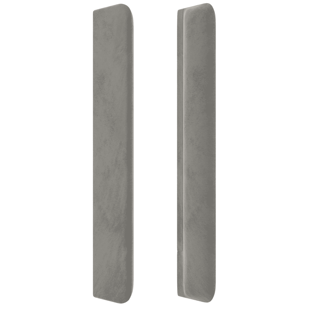 Giroletto a Molle con Materasso Grigio Chiaro 140x200cm Velluto
