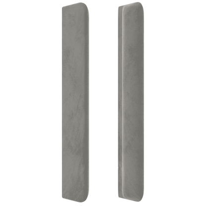 Giroletto a Molle con Materasso Grigio Chiaro 140x190cm Velluto