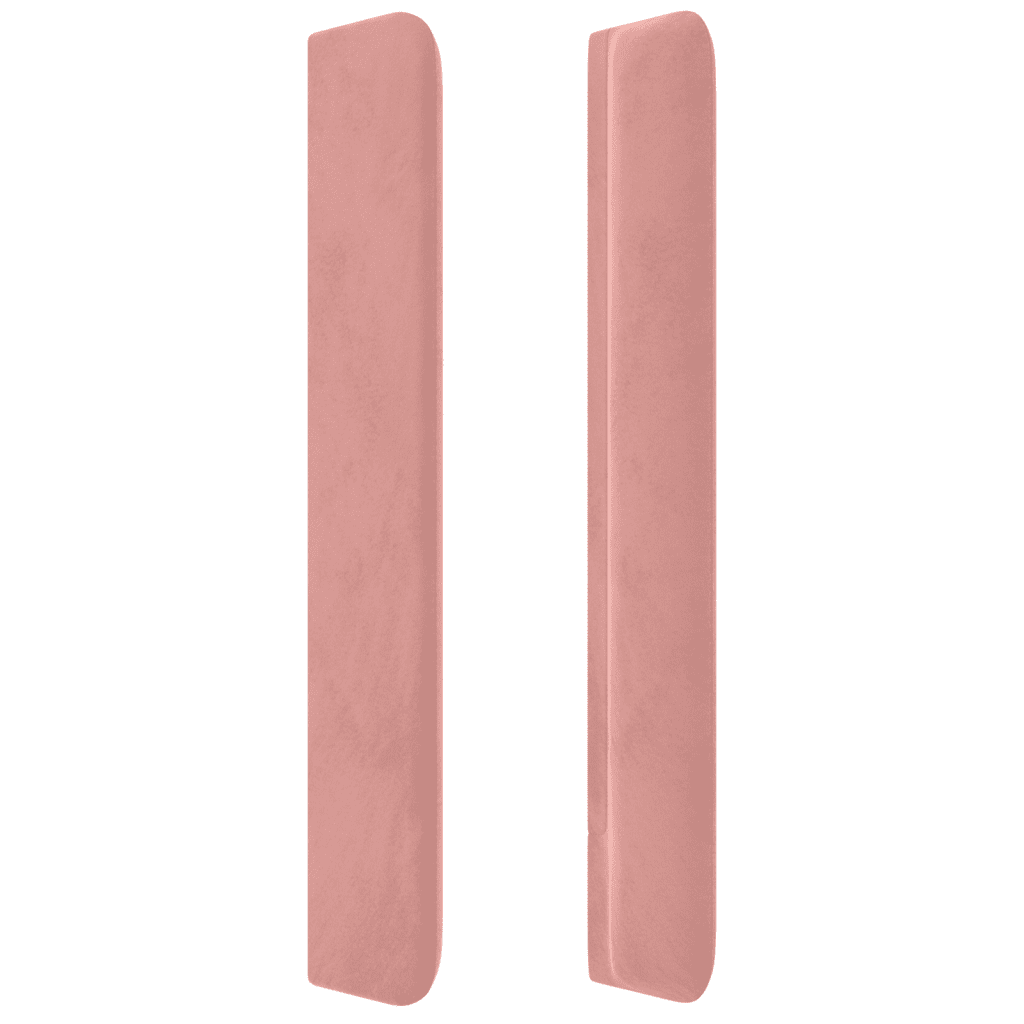 Giroletto a Molle con Materasso Rosa 80x200 cm in Velluto