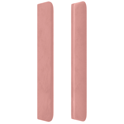 Giroletto a Molle con Materasso Rosa 100x200 cm in Velluto