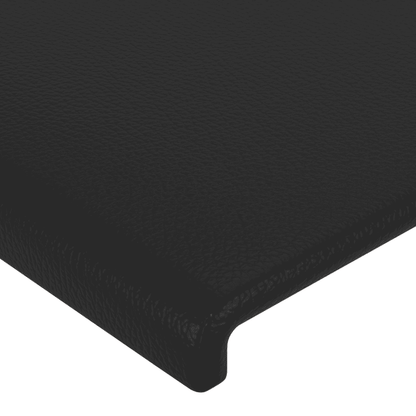 Giroletto a Molle con Materasso Nero 160x200 cm in Similpelle